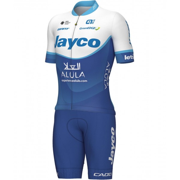 Team Jayco AlUla 2023 Set(Kurzarmtrikot+Trägerhose)-ALE Radsport-Profi-Team Radtrikot De Team Jayco AlUla 2023 Set(Kurzarmtrikot+Trägerhose)-ALE Radsport-Profi-Team Radtrikot De