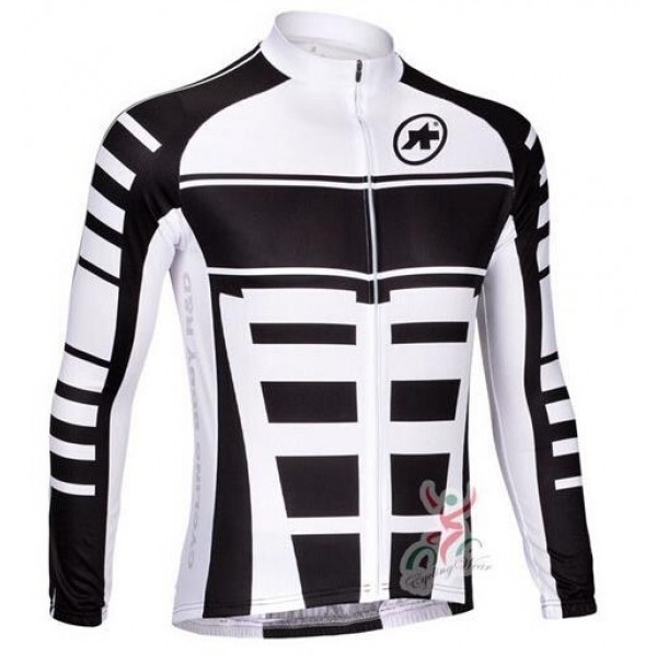 2015 ASSOS Weiß schwarz Fahrradtrikot Langarm Radtrikot De