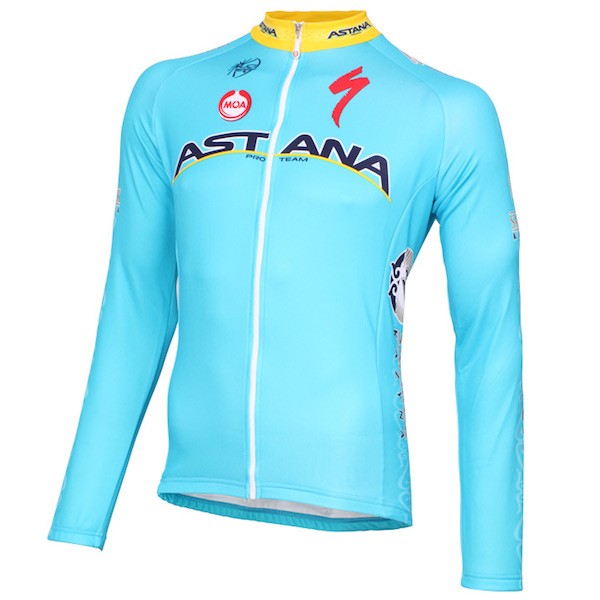 2015 Astana Team Radtrikot Langarm Radtrikot De 2015 Astana Team Radtrikot Langarm Radtrikot De