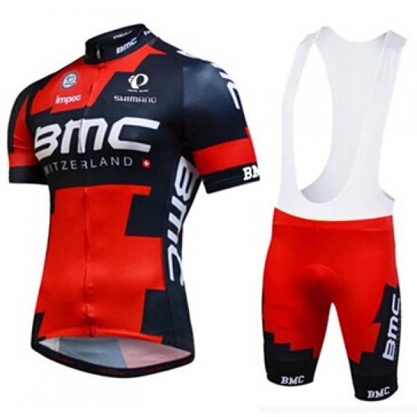 2015 BMC Fahrradbekleidung Satz Fahrradtrikot Kurzarm Trikot und Kurz Trägerhose Radtrikot De