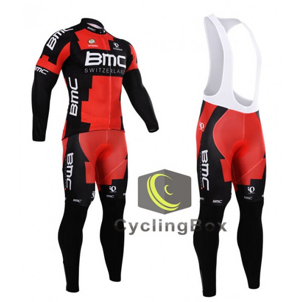 2015 BMC Fahrradbekleidung Radtrikot Satz Langarm und Lange Trägerhose Radtrikot De