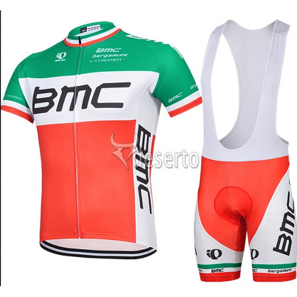 2015 BMC Fahrradbekleidung Satz Fahrradtrikot Kurzarm Trikot und Kurz Trägerhose Rot und Grün Radtrikot De