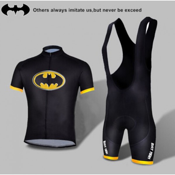 2015 Bat-Man Fahrradbekleidung Satz Fahrradtrikot Kurzarm Trikot und Kurz Trägerhose Radtrikot De