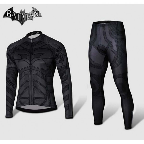 2015 Bat-Man Fahrradbekleidung Radtrikot Satz Langarm und Lange Fahrradhose Radtrikot De