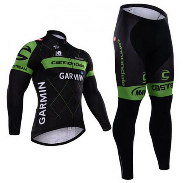 2015 Cannondale Garmin Fahrradbekleidung Radtrikot Satz Langarm und Lange Fahrradhose Radtrikot De