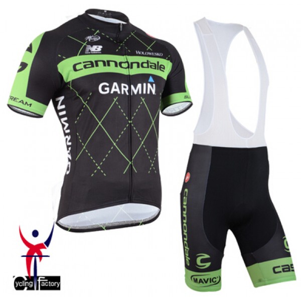 2015 Cannondale Garmin Radtrikot Kurzarm schwarz und Kurz Trägerhose Radtrikot De
