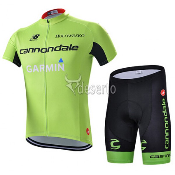 2015 Garmin Cannondale Radbekleidung Radtrikot Kurzarm und Fahrradhosen Kurz Grün Radtrikot De