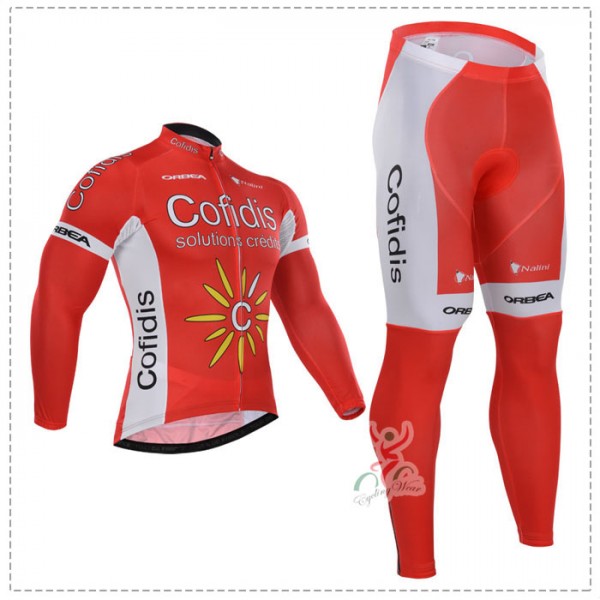 2015 Cofidis Fahrradbekleidung Radtrikot Satz Langarm und Lange Fahrradhose Radtrikot De