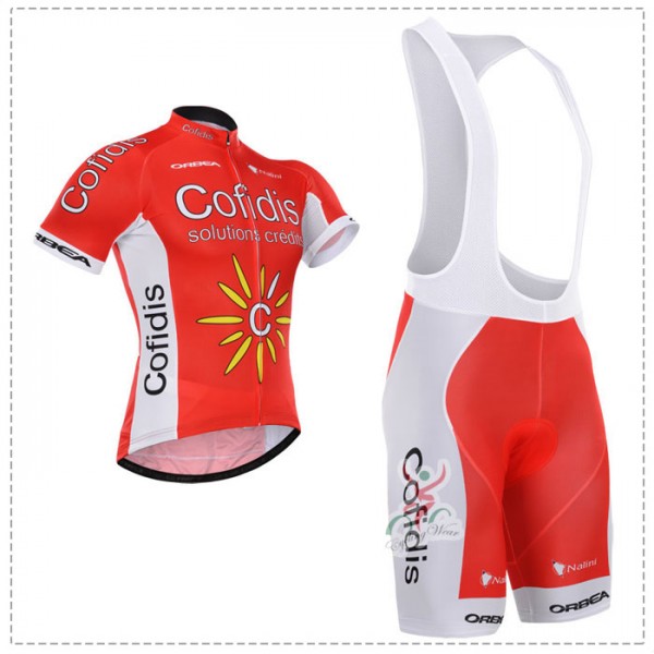 2015 Cofidis Fahrradbekleidung Satz Fahrradtrikot Kurzarm Trikot und Kurz Trägerhose Radtrikot De