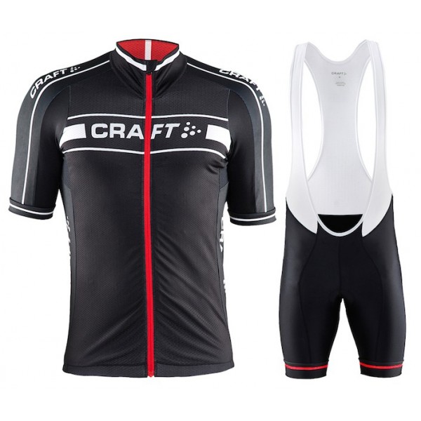 Craft Bike Grand Tour Schwarz-Rot 2015 Fahrradbekleidung Satz Fahrradtrikot Kurzarm Trikot und Kurz Trägerhose Radtrikot De