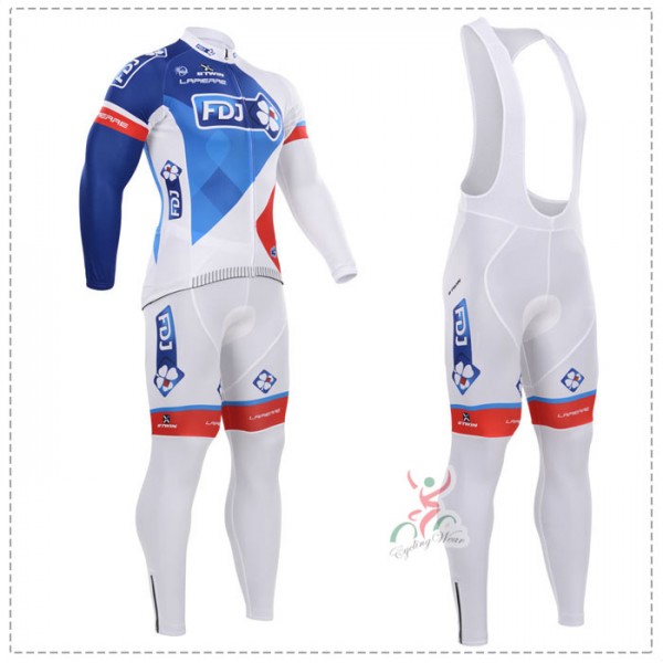 2015 FDJ Fahrradbekleidung Radtrikot Satz Langarm und Lange Trägerhose Radtrikot De 2015 FDJ Fahrradbekleidung Radtrikot Satz Langarm und Lange Trägerhose Radtrikot De