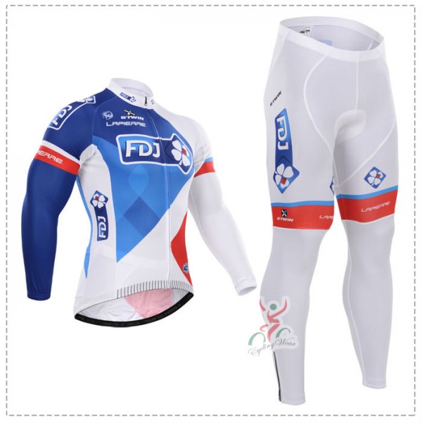 2015 FDJ Fahrradbekleidung Radtrikot Satz Langarm und Lange Fahrradhose Radtrikot De 2015 FDJ Fahrradbekleidung Radtrikot Satz Langarm und Lange Fahrradhose Radtrikot De