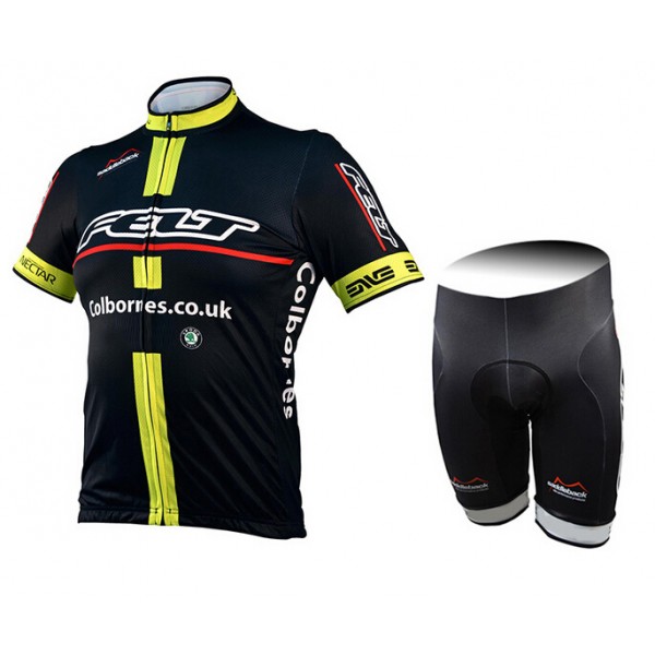 2015 Felt gelb Radbekleidung Radtrikot Kurzarm und Fahrradhosen Kurz Radtrikot De
