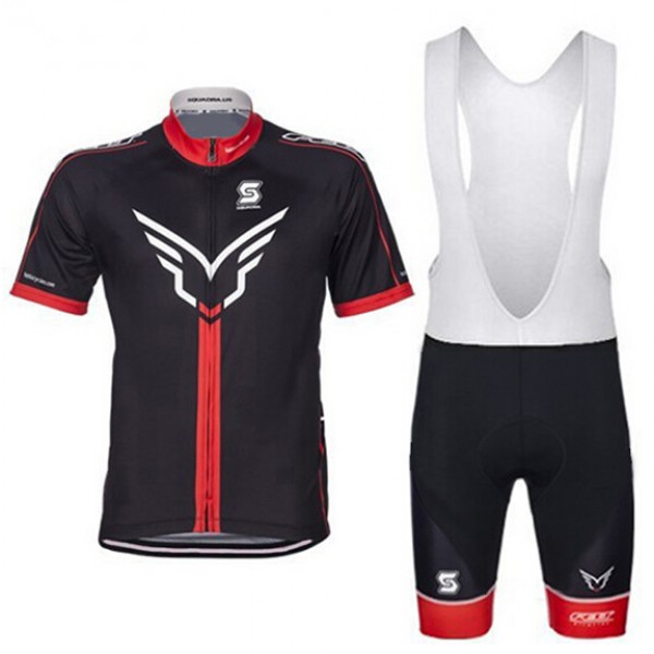 2015 Felt Fahrradbekleidung Satz Fahrradtrikot Kurzarm Trikot und Kurz Trägerhose schwarz rot Radtrikot De