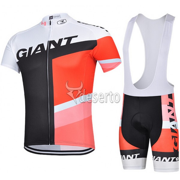 2015 Giant Fahrradbekleidung Satz Fahrradtrikot Kurzarm Trikot und Kurz Trägerhose schwarz Rote Radtrikot De