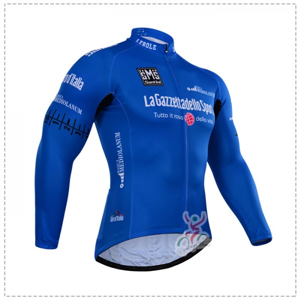 2015 Giro d'Italia Fahrradtrikot Langarm bleu Radtrikot De 2015 Giro d'Italia Fahrradtrikot Langarm bleu Radtrikot De