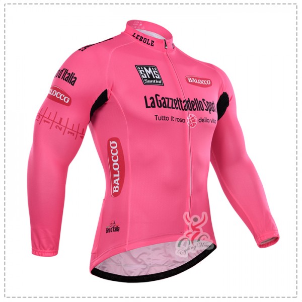 2015 Giro d'Italia Fahrradtrikot Langarm Rose Radtrikot De 2015 Giro d'Italia Fahrradtrikot Langarm Rose Radtrikot De