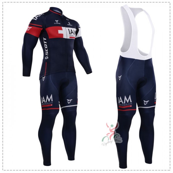 2015 Iam Fahrradbekleidung Radtrikot Satz Langarm und Lange Trägerhose Radtrikot De