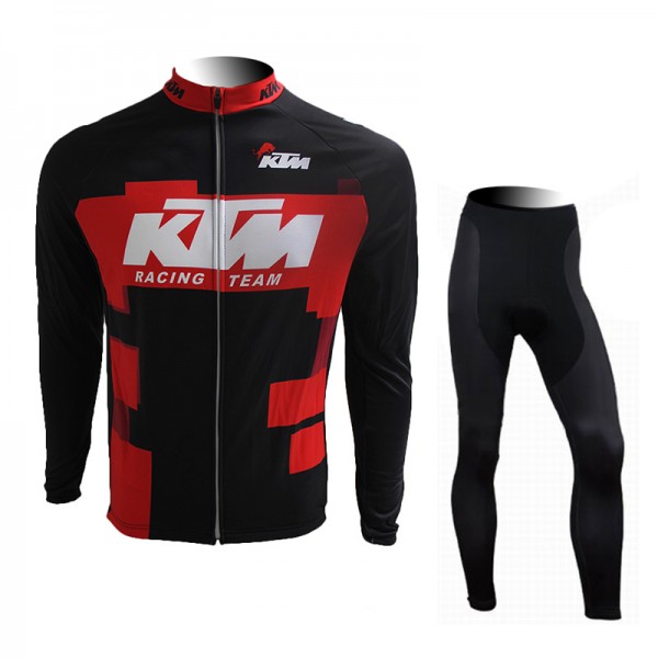 2015 KTM Fahrradbekleidung Radtrikot Satz Langarm und Lange Fahrradhose Radtrikot De