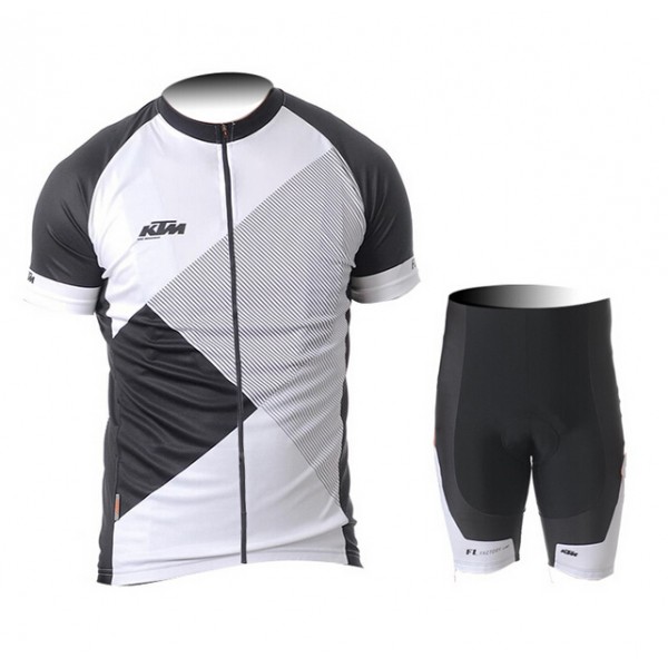2015 KTM Radbekleidung Radtrikot Kurzarm und Fahrradhosen Kurz schwarz Weiß Radtrikot De