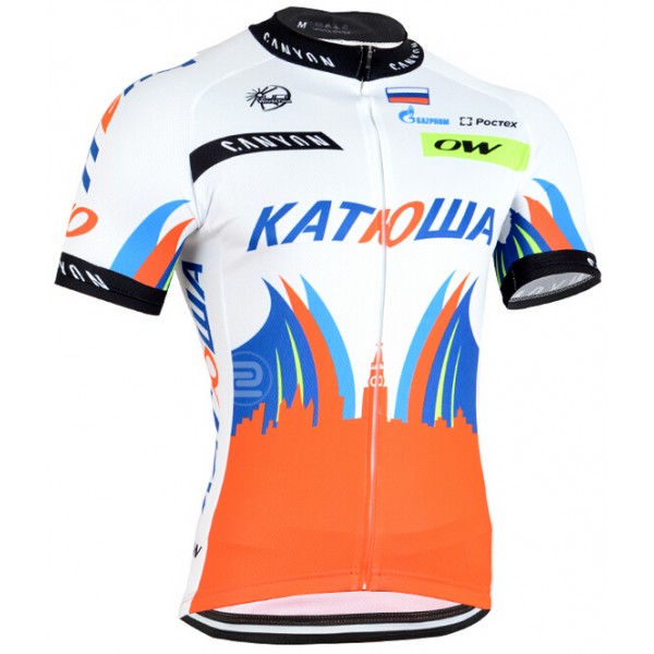 2015 Katusha Radtrikot Kurzarm punainen Radtrikot De 2015 Katusha Radtrikot Kurzarm punainen Radtrikot De