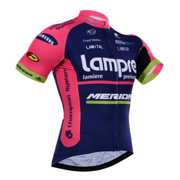 2015 Lampre Merida Radtrikot Kurzarm Radtrikot De