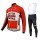 2015 Lotto Soudal Fahrradbekleidung Radtrikot Satz Langarm und Lange Trägerhose Radtrikot De
