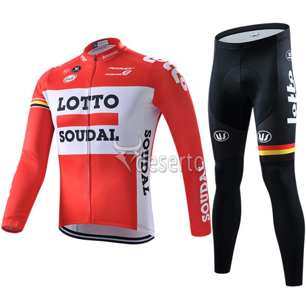 2015 Lotto Soudal Fahrradbekleidung Radtrikot Satz Langarm und Lange Fahrradhose Radtrikot De