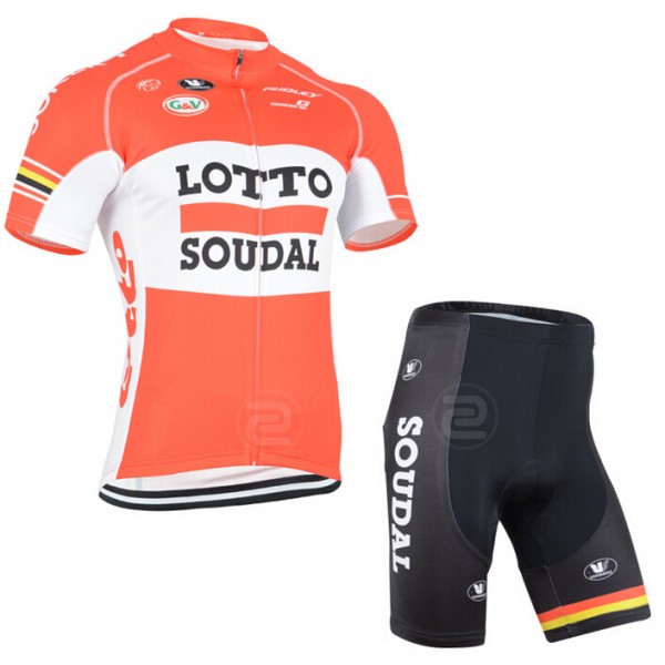 2015 Lotto Soudal Radbekleidung Radtrikot Kurzarm und Fahrradhosen Kurz Radtrikot De