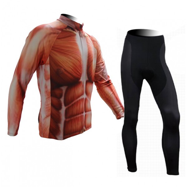 2015 Muscle Fahrradbekleidung Radtrikot Satz Langarm und Lange Fahrradhose Radtrikot De