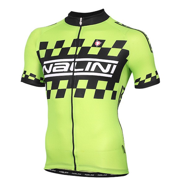 2015 Nalini Racing-Drapeau Grün Radtrikot Kurzarm Radtrikot De