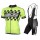 2015 Nalini Racing-Drapeau Grün Radbekleidung Radtrikot Kurzarm und Fahrradhosen Kurz Radtrikot De