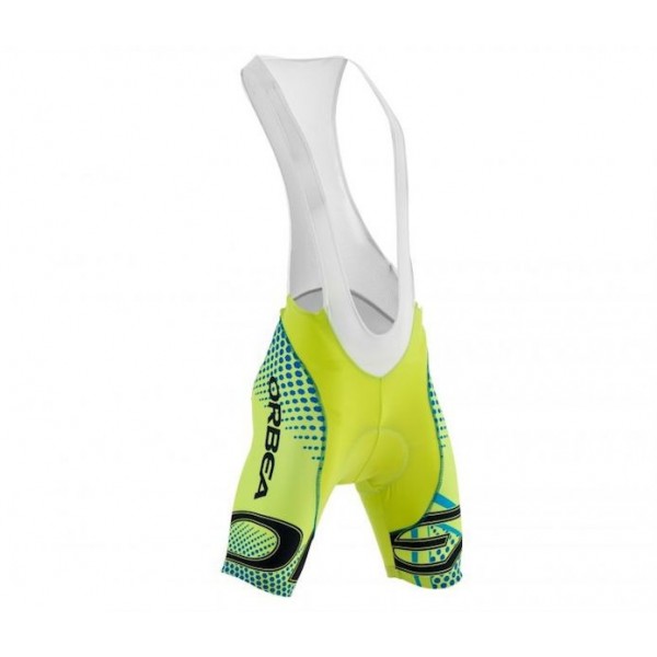 2015 Orbea fluo Gelb Blau Kurz Trägerhose Radtrikot De
