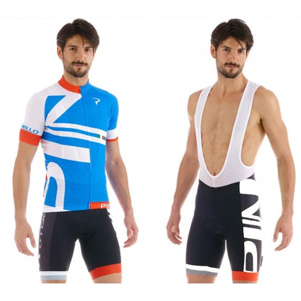 2015 Pinarello Blau Fahrradbekleidung Satz Fahrradtrikot Kurzarm Trikot und Kurz Trägerhose Radtrikot De