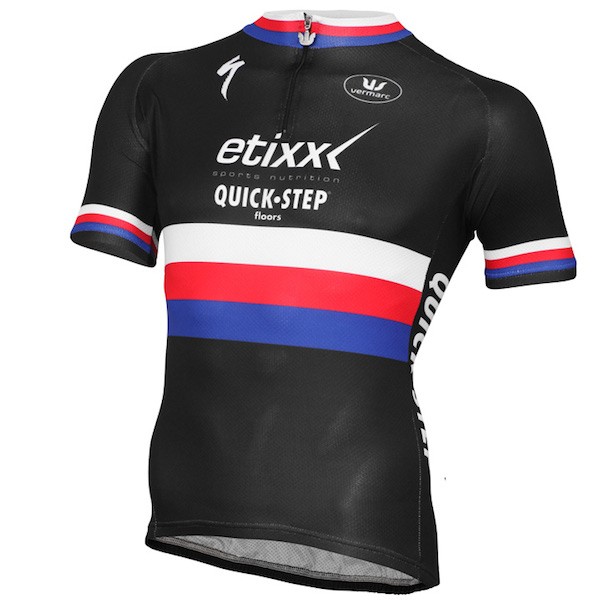 2015 Etixx Quick-Step Champion Tsjechisch Radtrikot Kurzarm Radtrikot De