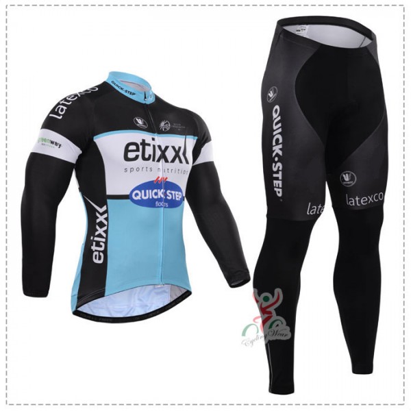 2015 ETIXX-QUICK STEP Fahrradbekleidung Radtrikot Satz Langarm und Lange Fahrradhose Radtrikot De