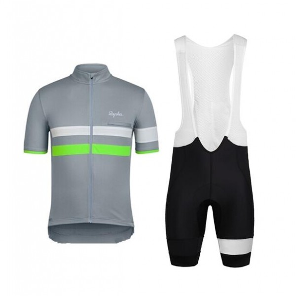 2015 Rapha Gris Fahrradbekleidung Satz Fahrradtrikot Kurzarm Trikot und Kurz Trägerhose Radtrikot De