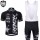 2015 Rock Racing schwarz Fahrradbekleidung Satz Fahrradtrikot Kurzarm Trikot und Kurz Trägerhose Radtrikot De