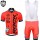 2015 Rock Racing rot Fahrradbekleidung Satz Fahrradtrikot Kurzarm Trikot und Kurz Trägerhose Radtrikot De