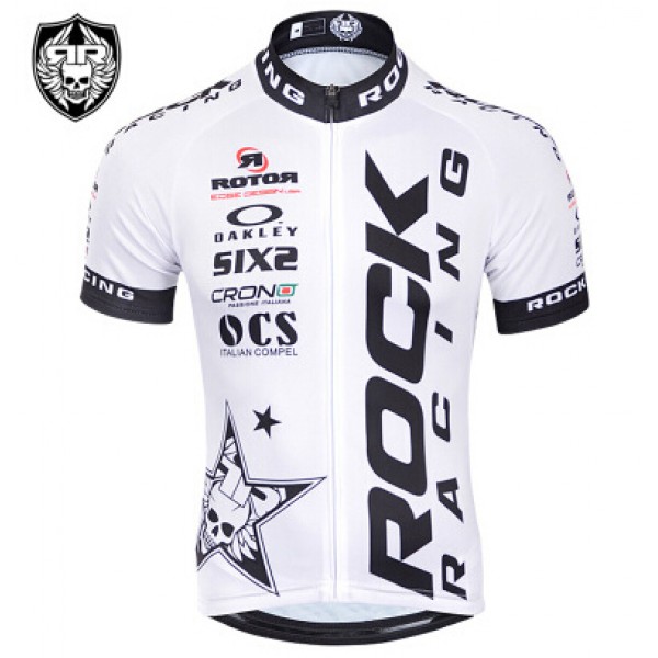 2015 Rock Racing Radtrikot Kurzarm Weiß Radtrikot De