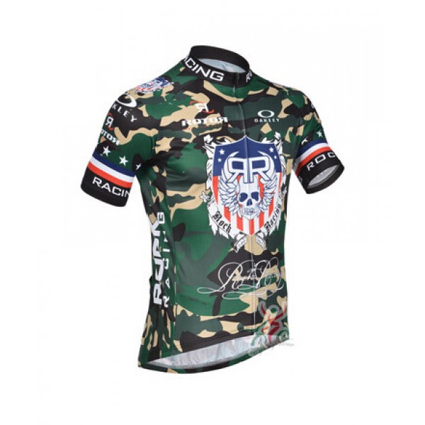 2015 Rock Racing Radtrikot Kurzarm Camouflage Radtrikot De