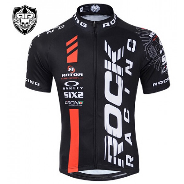2015 Rock Racing Radtrikot Kurzarm rot schwarz Radtrikot De