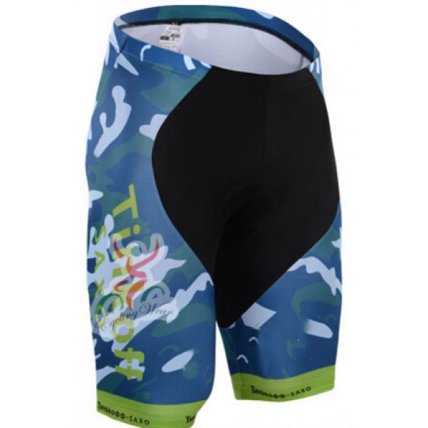2015 Tinkoff Saxo Bank Camouflage Blau Kurz Radhose Radtrikot De