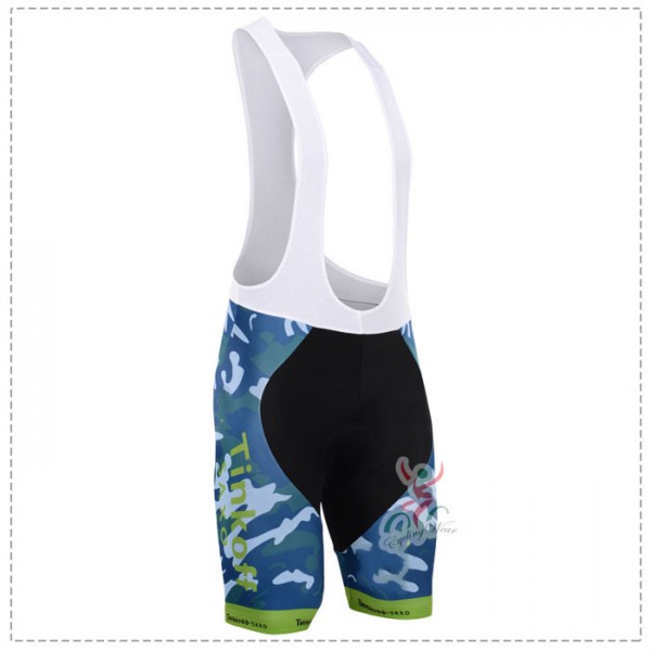 2015 Tinkoff Saxo Bank Camouflage Blau Kurz Trägerhose Radtrikot De