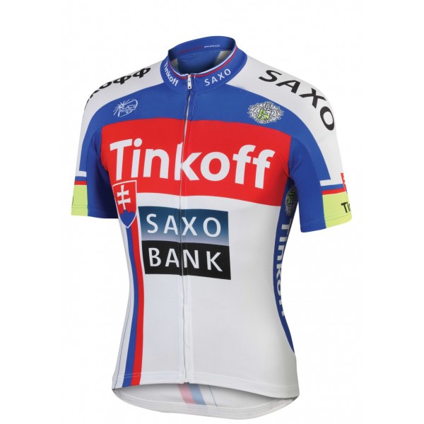 2015 Saxo bank Tionkff Radtrikot Kurzarm Blau Radtrikot De