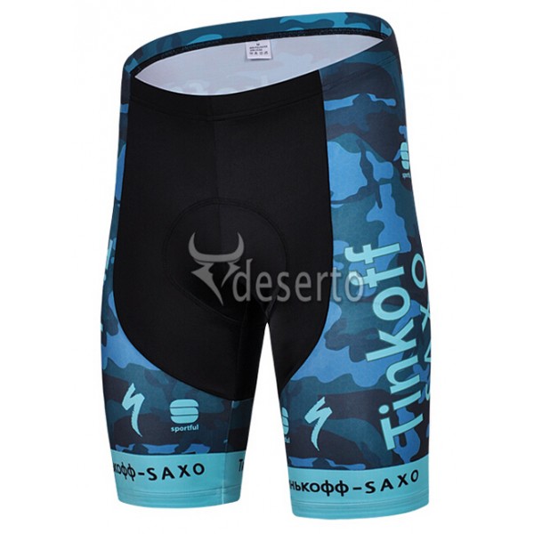 2015 Saxo Bank Tinkoff Kurz Radhose Camouflage Blau Radtrikot De