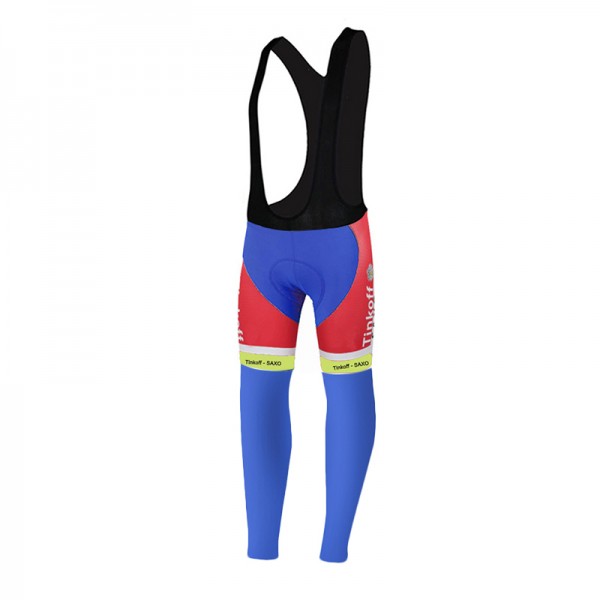 2015 Tinkoff Saxo Bank Rouge Lang Trägerhose Radtrikot De