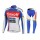 2015 Tinkoff Saxo Bank bleu Fahrradbekleidung Radtrikot Satz Langarm und Lange Fahrradhose Radtrikot De