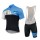 2015 Tinkoff Saxo Fahrradbekleidung Satz Fahrradtrikot Kurzarm Trikot und Kurz Trägerhose blau Radtrikot De