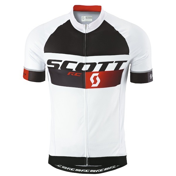 2015 Scott RC Pro Schwarz-Weiß-Rot Radtrikot Kurzarm Radtrikot De